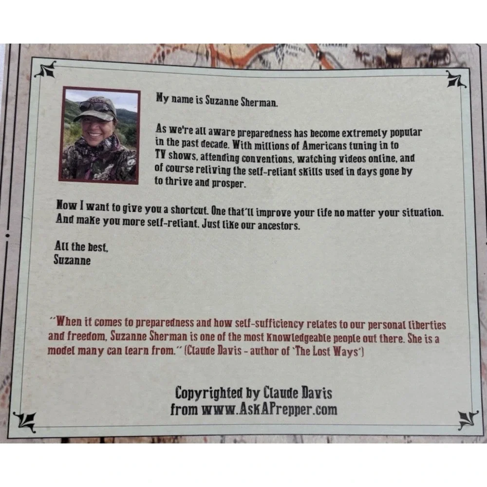 The Lost‎ Frontier Handbook Suzanne Sherman Out Of Print Survival Prepper RARE